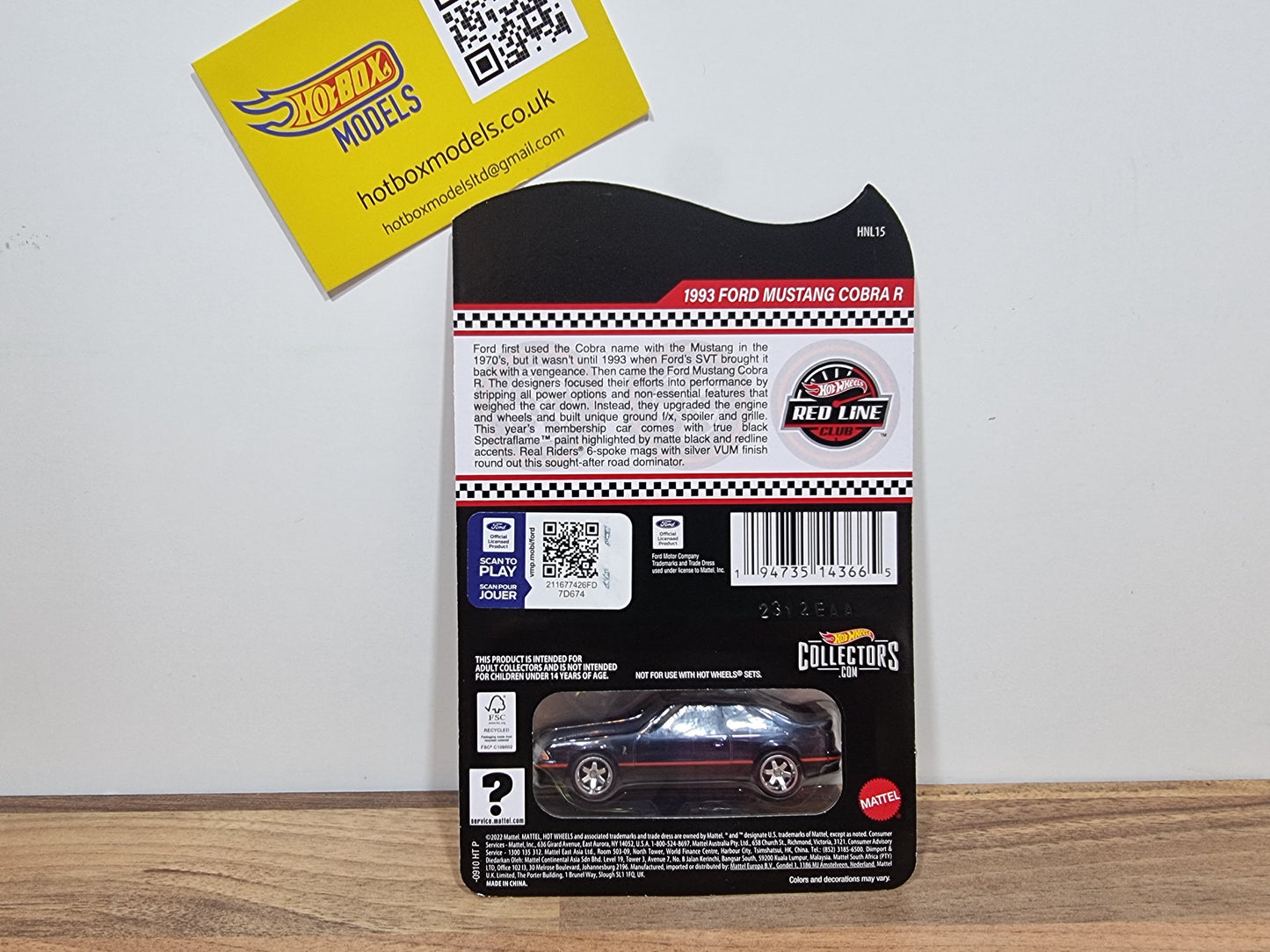 Hot Wheels 1993 Ford Mustang Cobra R